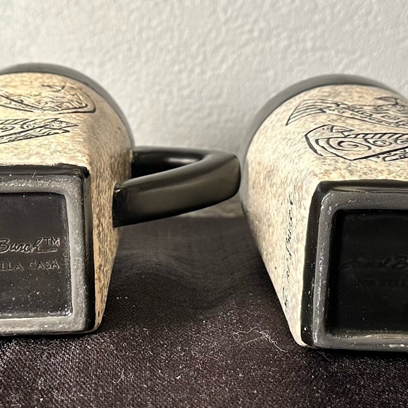 Two 5" Laurel Burch for Bella Casa Stoneware Coffee Tea Mug Birds - Signature - Picture 6 of 7